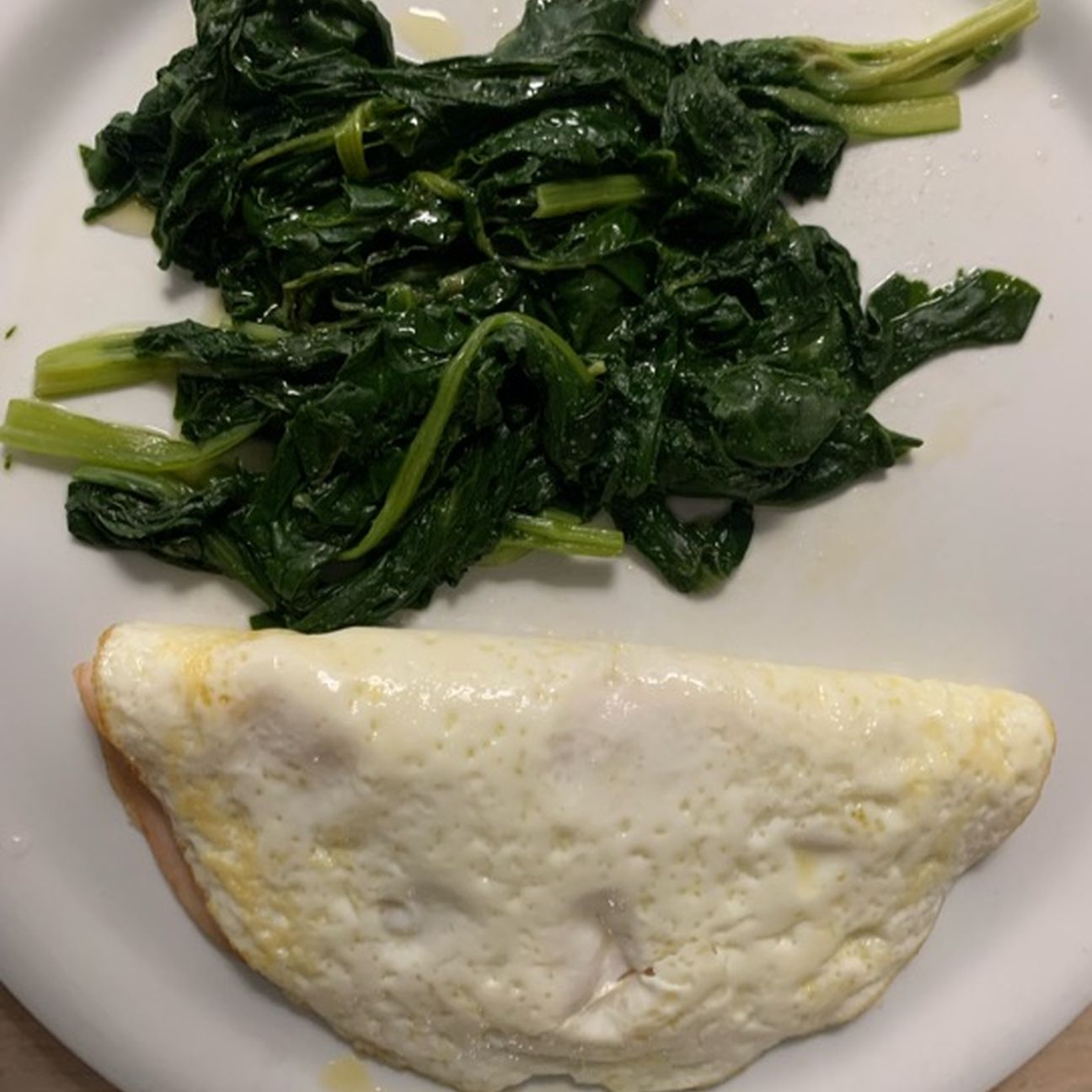 Omelette di albumi con fesa di tacchino e bietole lesse
