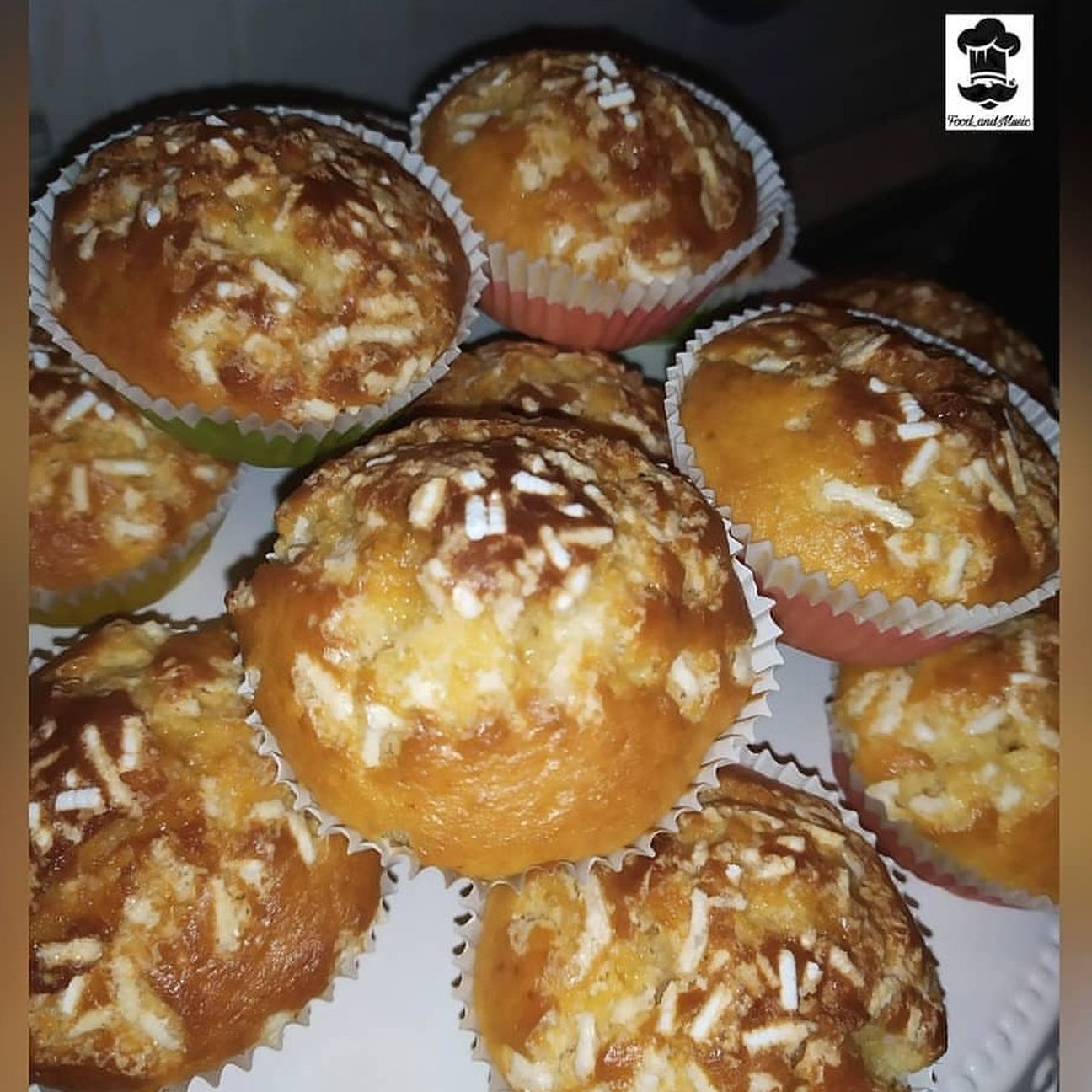 Muffin ricoperti da granella di zucchero