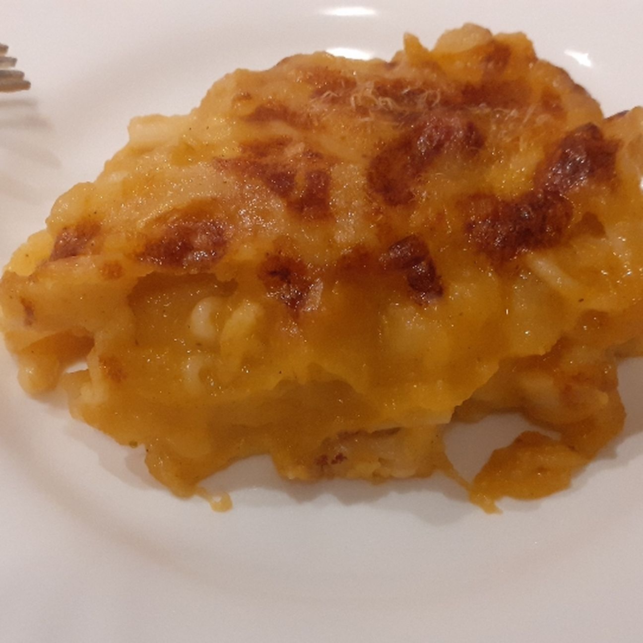 Pasta e patate con provola al forno