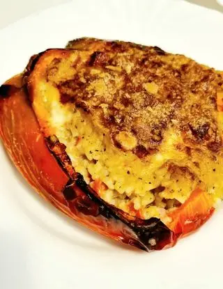 Ricetta Peperone ripieno di risotto:peperoni,mortadella e asiago di saraiannu82