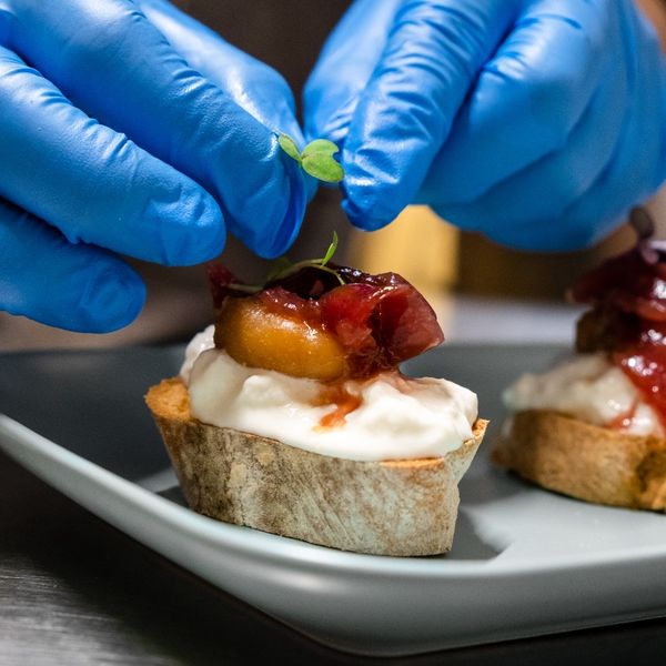 Bruschette Stracciatella E Gambero Al Caff Al Ta Cucina Chef