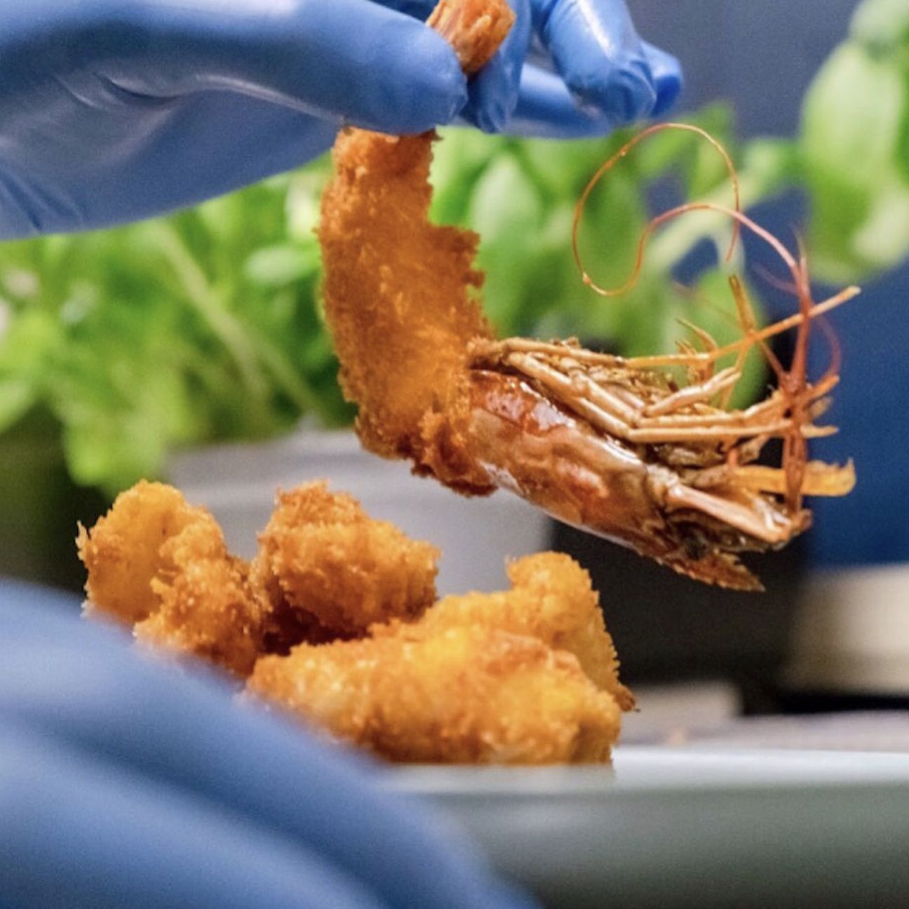 Gamberoni croccanti al pane panko