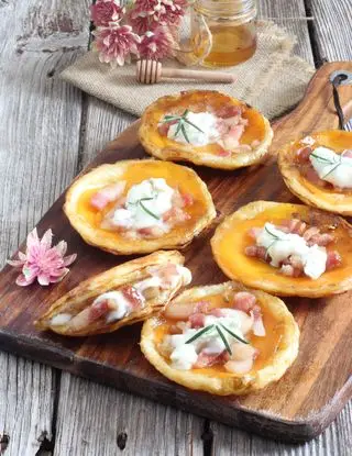 Ricetta Mini tarte tatin di zucca, guanciale e zola di saporediarianna