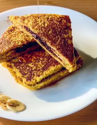 Ricetta French toast ripieno banana e cioccolato fondente di giantoincucina