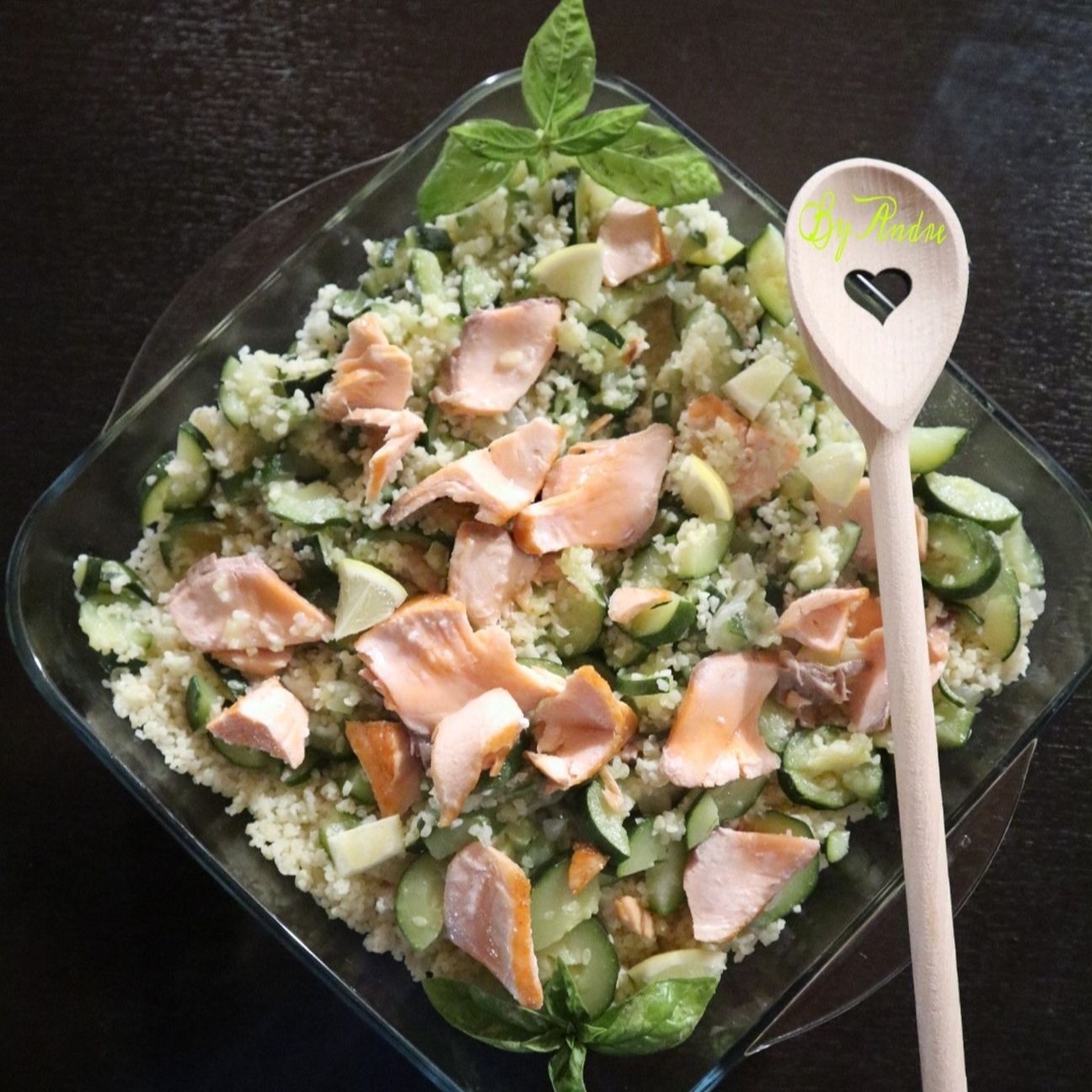 Bulgur con salmone e zucchine