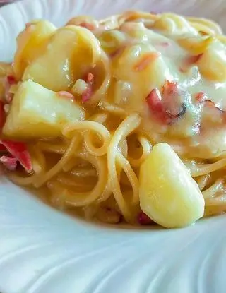 Ricetta Pasta patate speck e cipollotto fresco di michelearcidiacono94