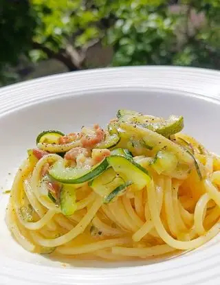 Ricetta Spaghetti "risottati" con Zucchine e Prosciutto Crudo di marcocarta1995