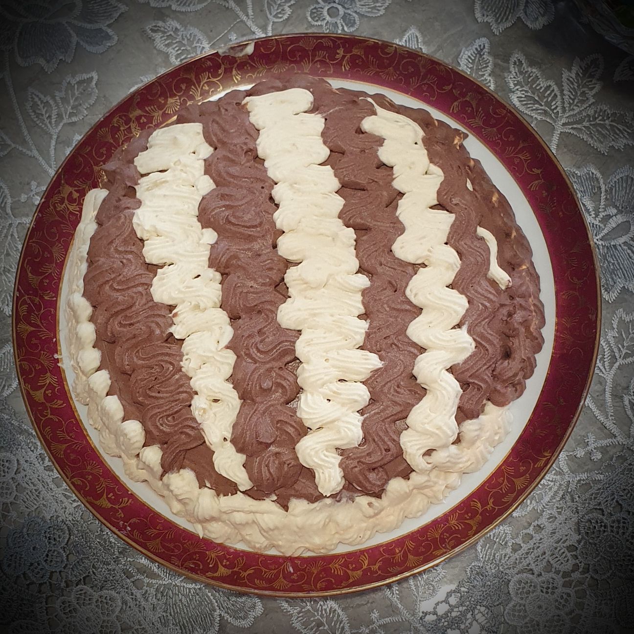 Torta chantilly bicolore