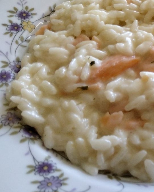 Risotto al salmone affumicato