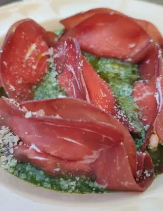 Ricetta Nido di bresaola con crescenza su letto di salsa alla rucola di Andrea_Ricci