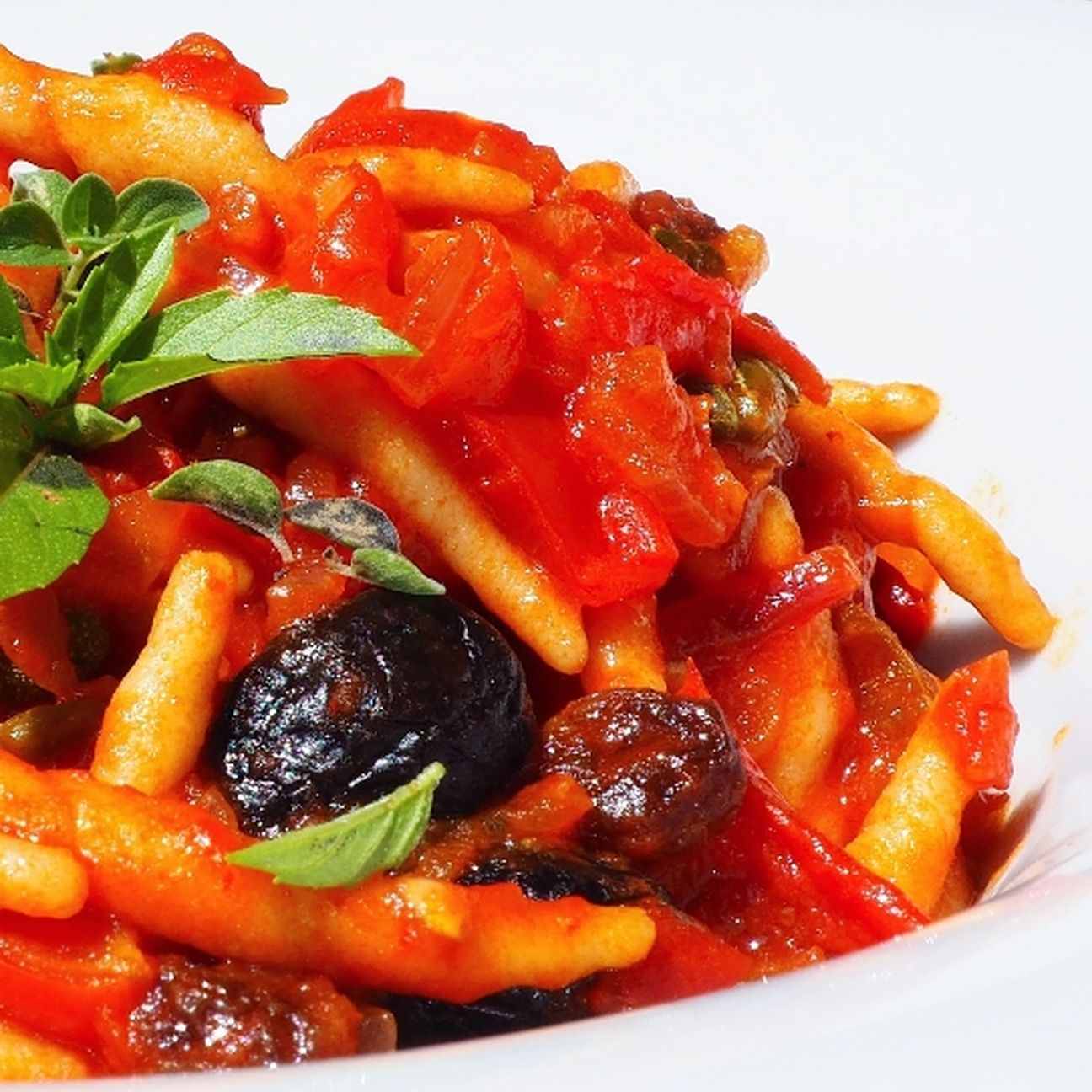 Trofie al sugo rosso