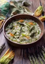 Ricetta Risotto asparagi, fiori di zucca e dashi