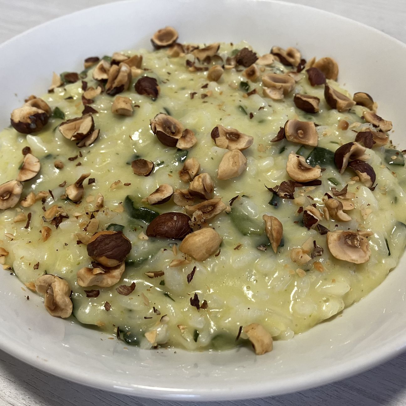 Risotto zucchine taleggio e noci