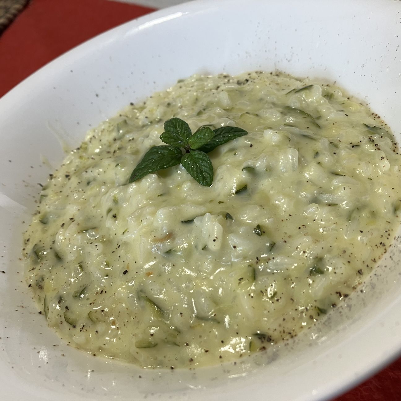 Risotto cremoso con zucchine e Philadelphia