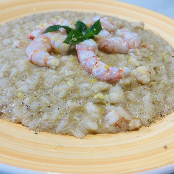 Risotto con gambero rosso e burrata Al.Ta Cucina SM