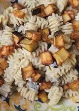 Ricetta PASTA, CREMA DI RICOTTA AL BASILICO E MELANZANE FRITTE