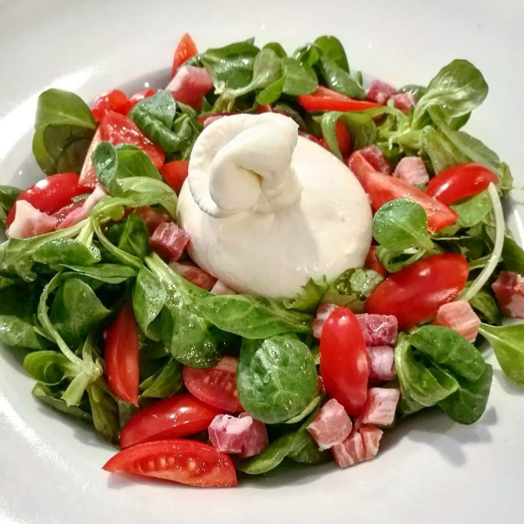 Burrata nell'orto