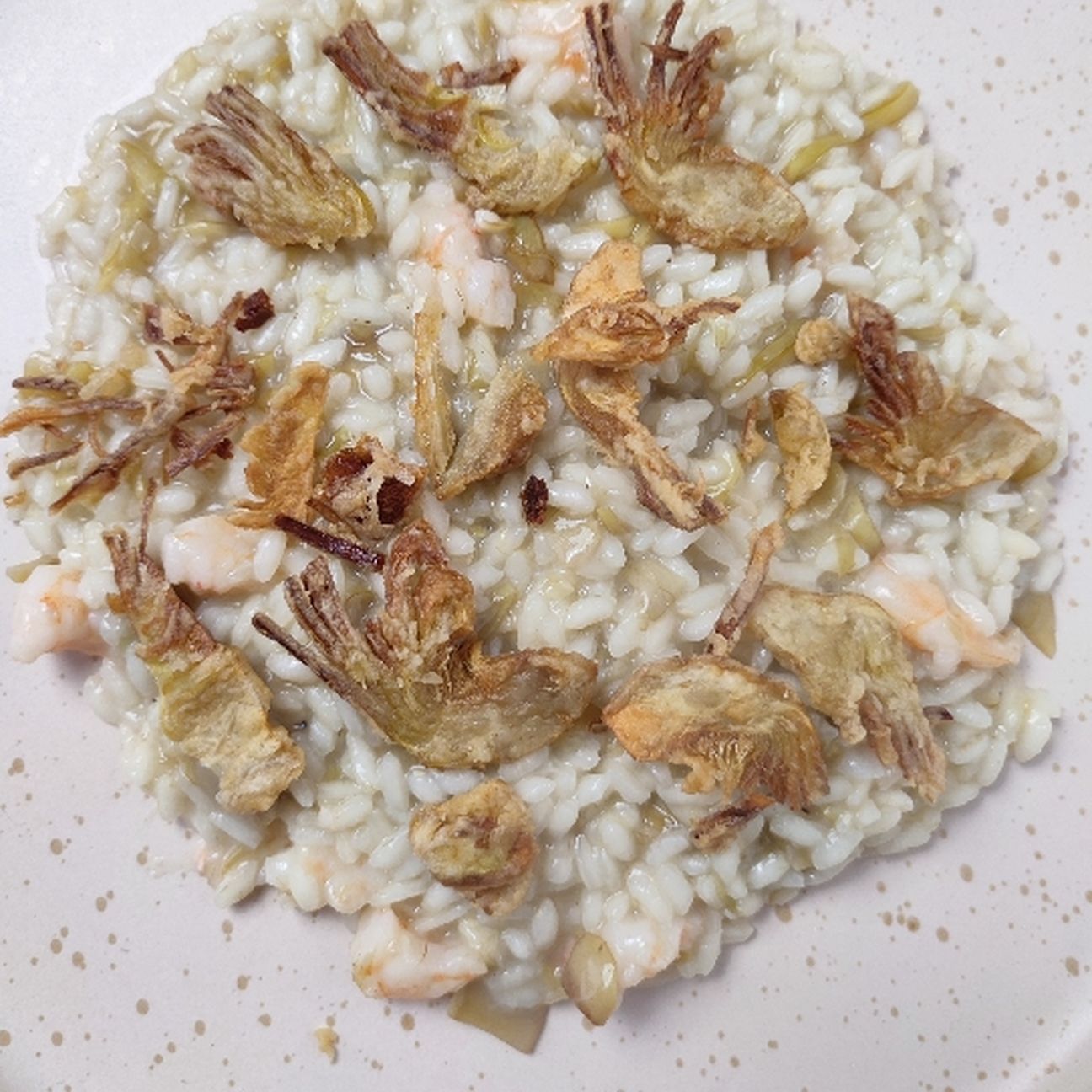 RISOTTO GAMBERI E CARCIOFI