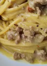 Ricetta SPAGHETTI ZAFFERANO E SALSICCIA