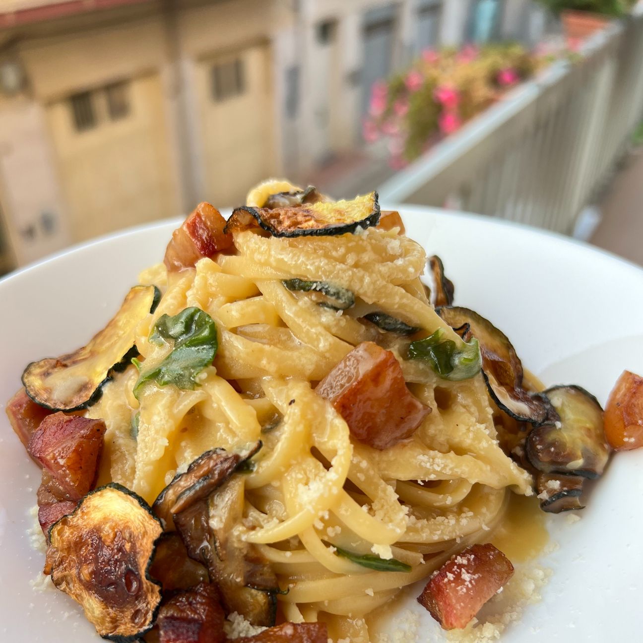 Linguine Zucchine e Guanciale