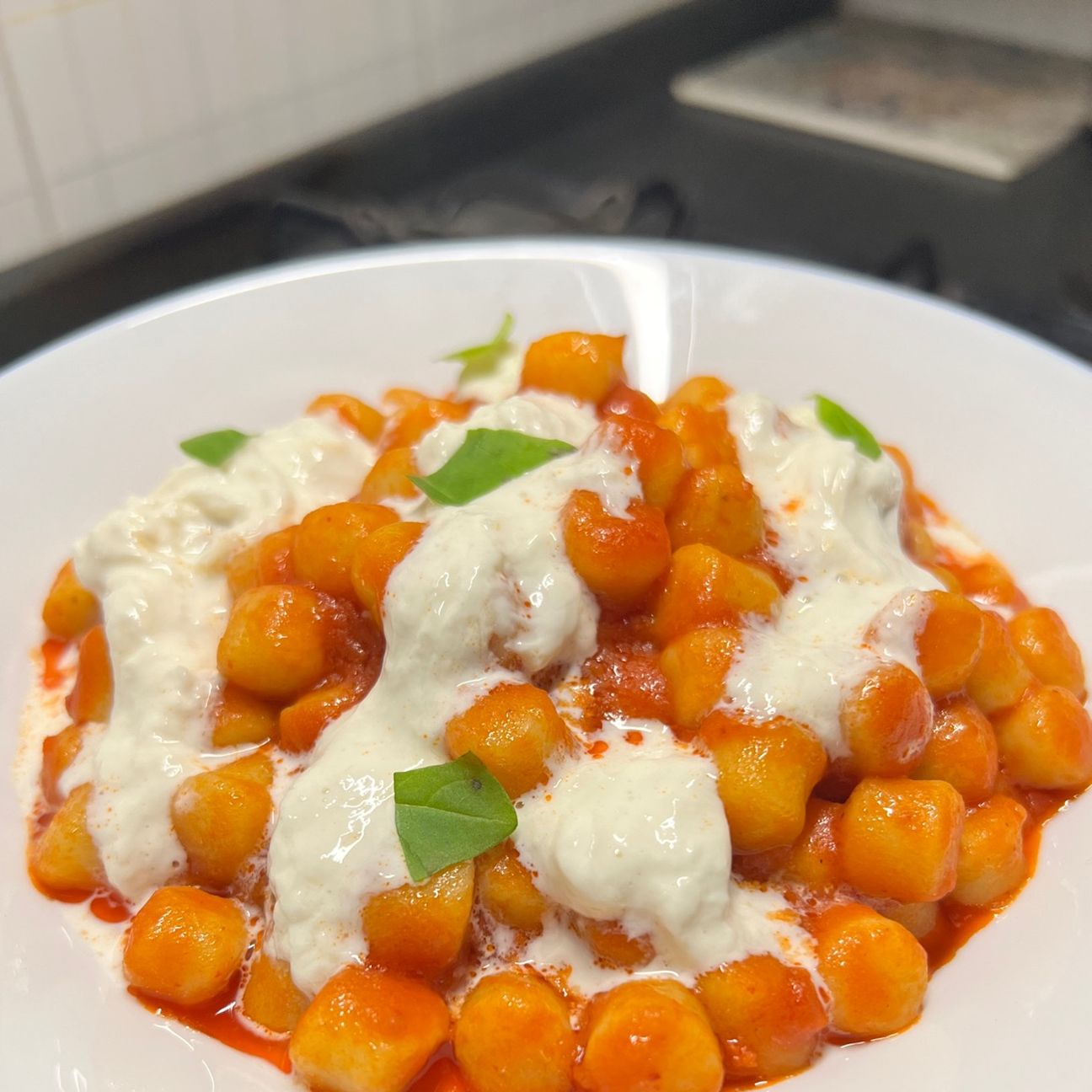 Gnocchi Nduja e stracciatella