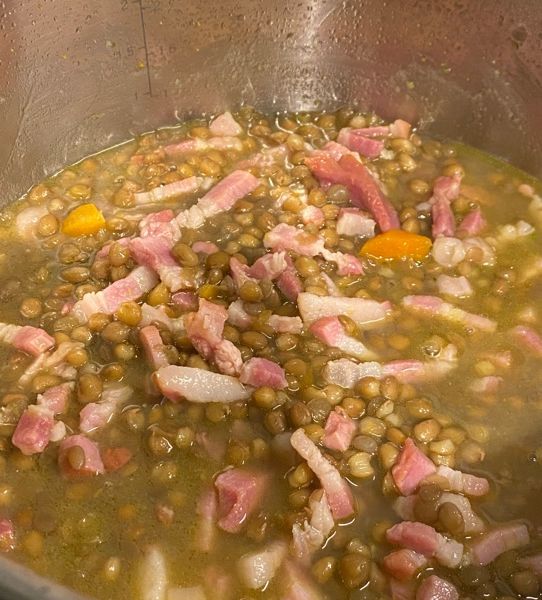 Minestra di lenticchie con pancetta Al.Ta Cucina ValentinaM