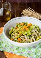 Ricetta Linguine di grano saraceno con broccoli e zucca