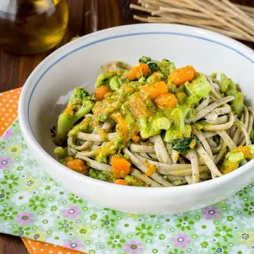 Ricetta Linguine di grano saraceno con broccoli e zucca di lemilleeunabontadifranci