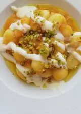 Ricetta Gnocchetti su vellutata di zucca, con crunch di pistacchi e fonduta di provola affumicata