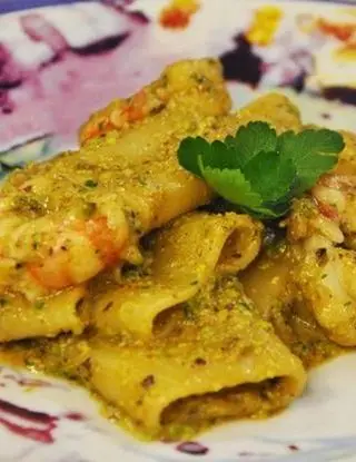 Ricetta Paccheri con pesto di pistacchi e gamberi di chiaradotoli14