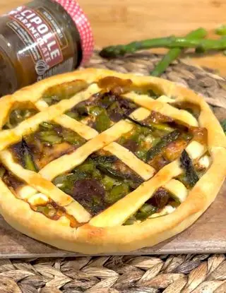 Ricetta Crostata salata con asparagi gorgonzola e cipolle caramellate Le Conserve della Nonna di lucia.pavanastolfo