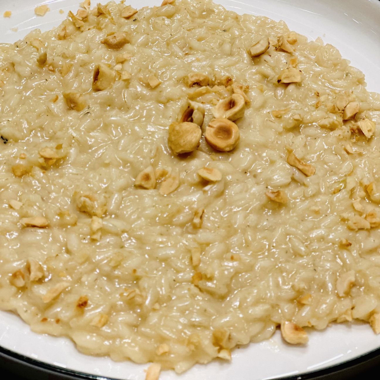Risotto al castelmagno e nocciole tostate