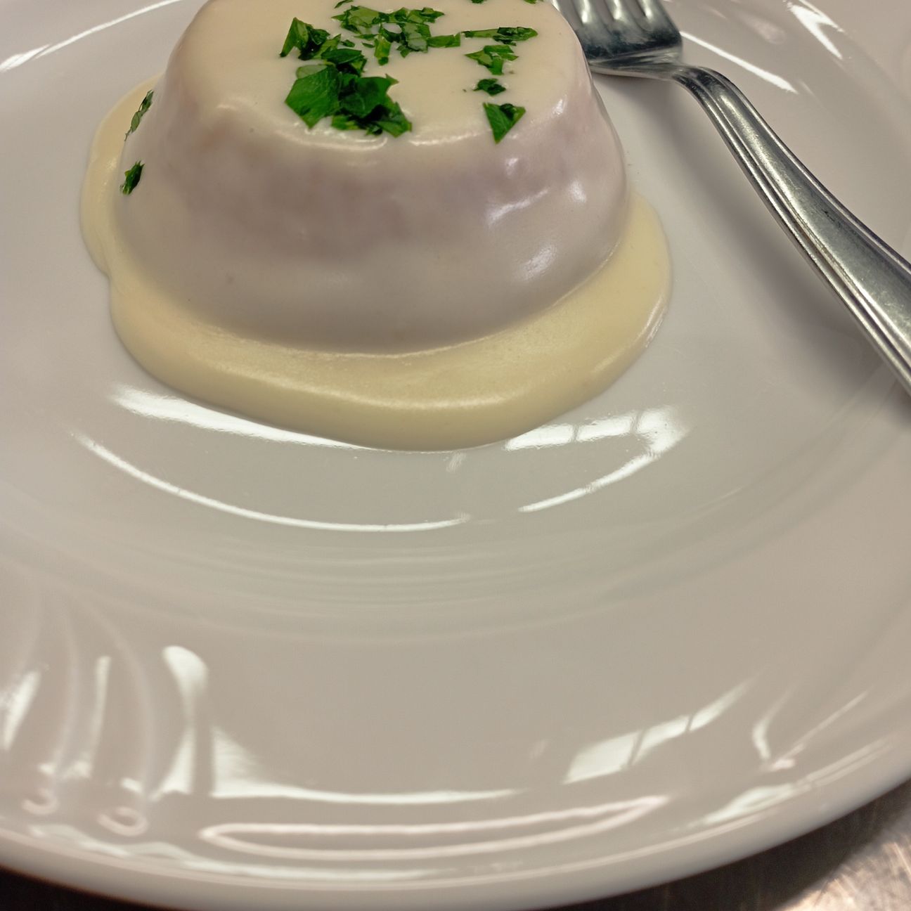 flan di zucca con vellutata di formaggio