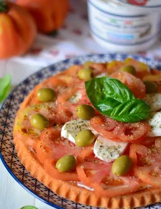 Ricetta Crostata salata caprese di ricettedimaria