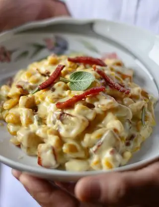 Ricetta Spatzle alla zucca con speck, patate e gorgonzola di ricettedimaria