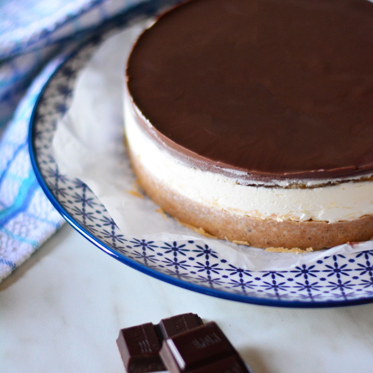 Cheesecake Sacher senza gelatina