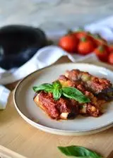 Ricetta Melanzane con salsiccia e scamorza