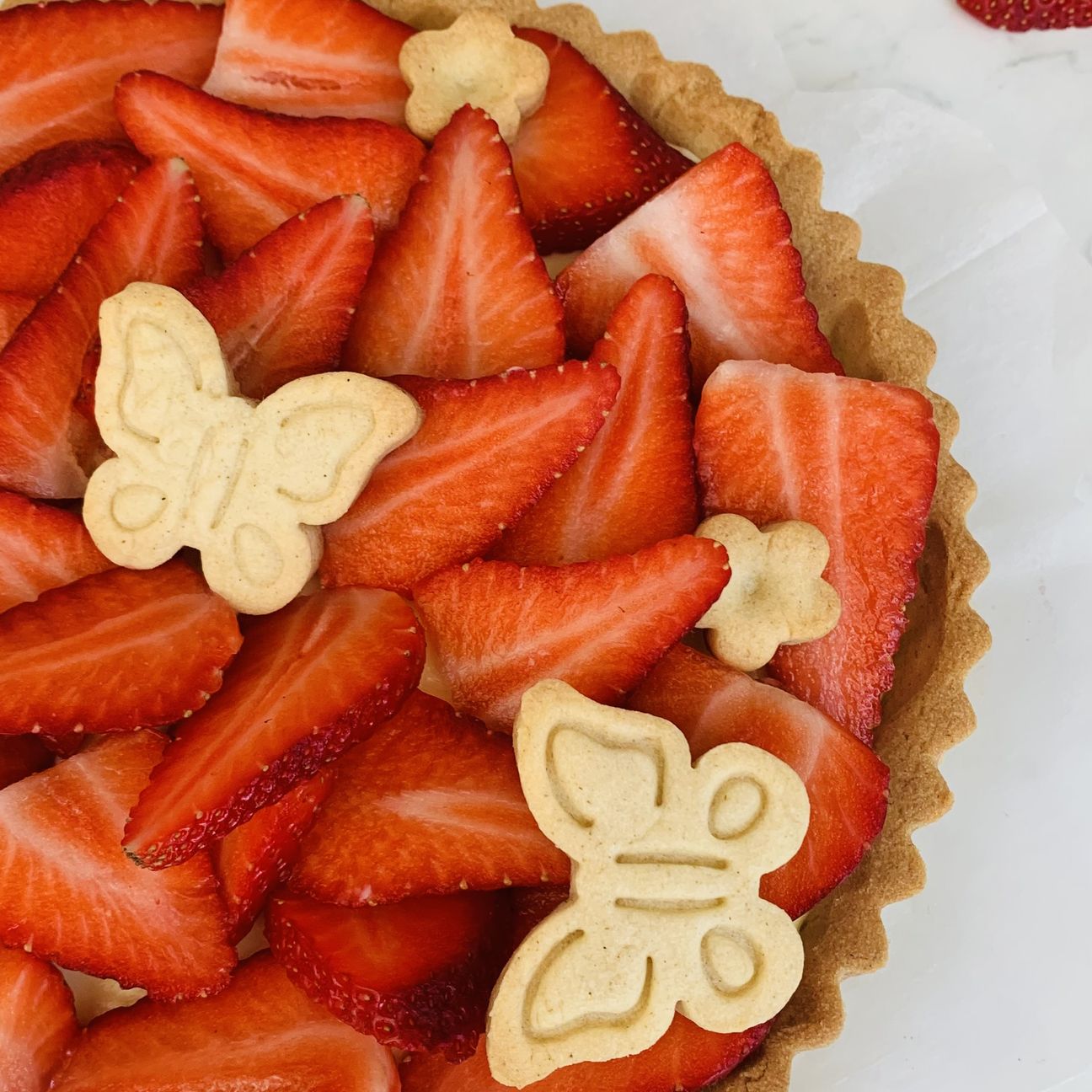 Crostata con crema pasticcera e fragole!