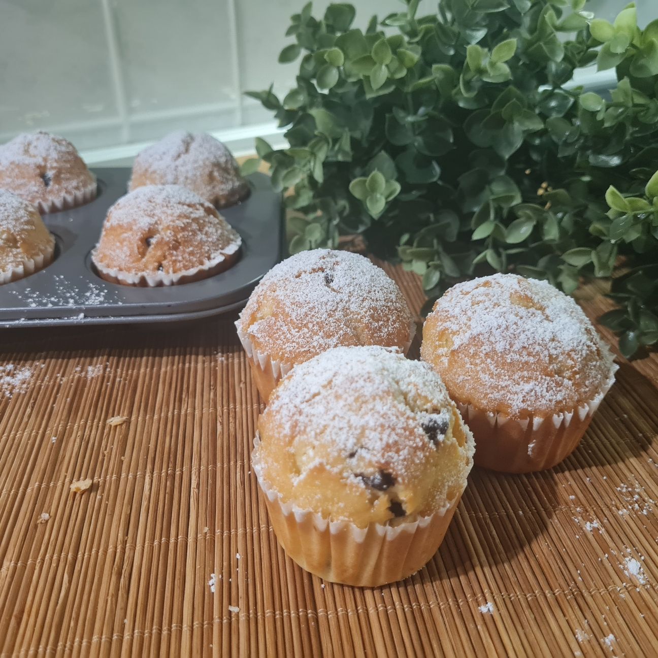 Muffin al cocco e cioccolato