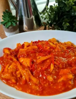 Ricetta Pollo con peperoni in agrodolce di Briciole_di_mollica