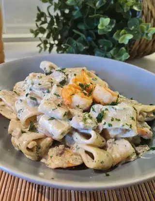 Ricetta Calamarata mare e monti di Briciole_di_mollica