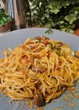 Ricetta Spaghettino risottato pomodori secchi olive taggiasche e capperi