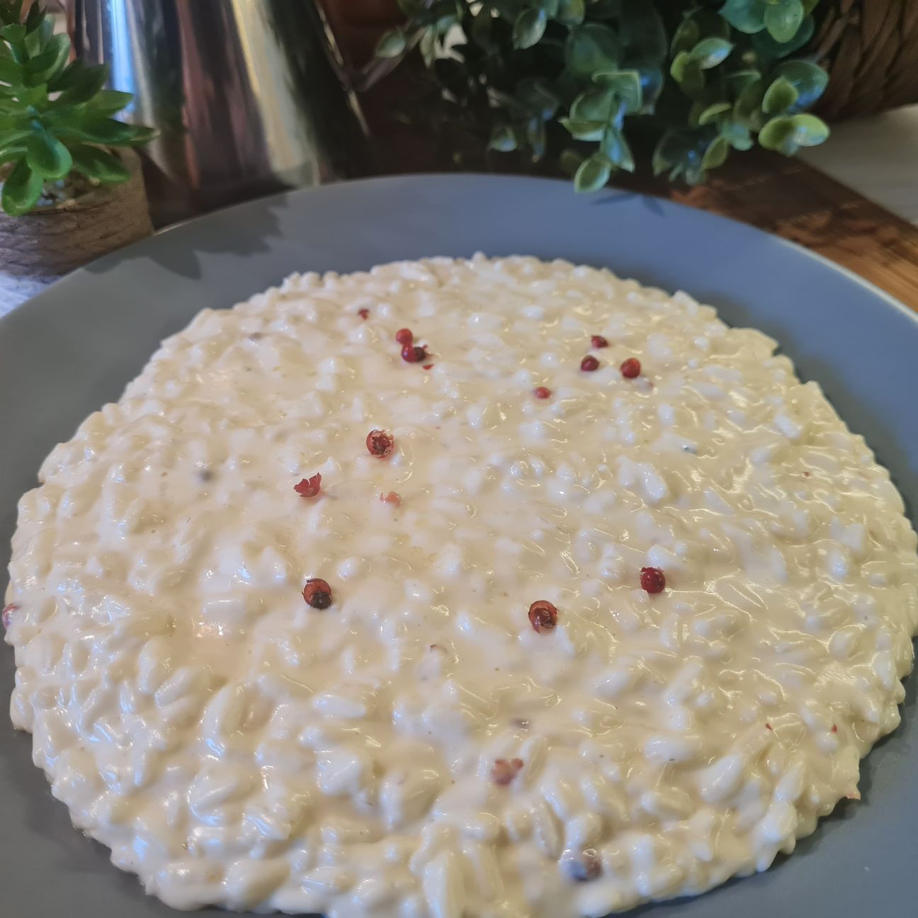Risotto al pepe rosa mantecato al mascarpone