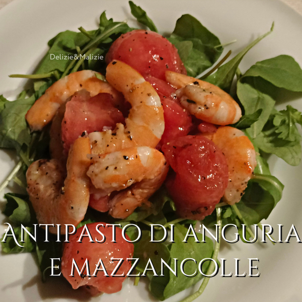 Antipasto di anguria e mazzancolle Al.Ta Cucina ladyp