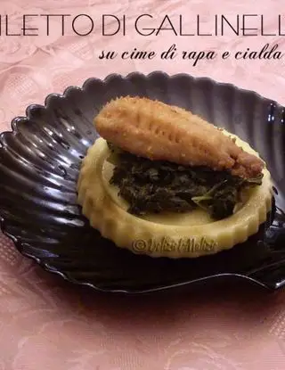 Ricetta Filetto di gallinella su cime di rapa e cialda di polenta di ladyp