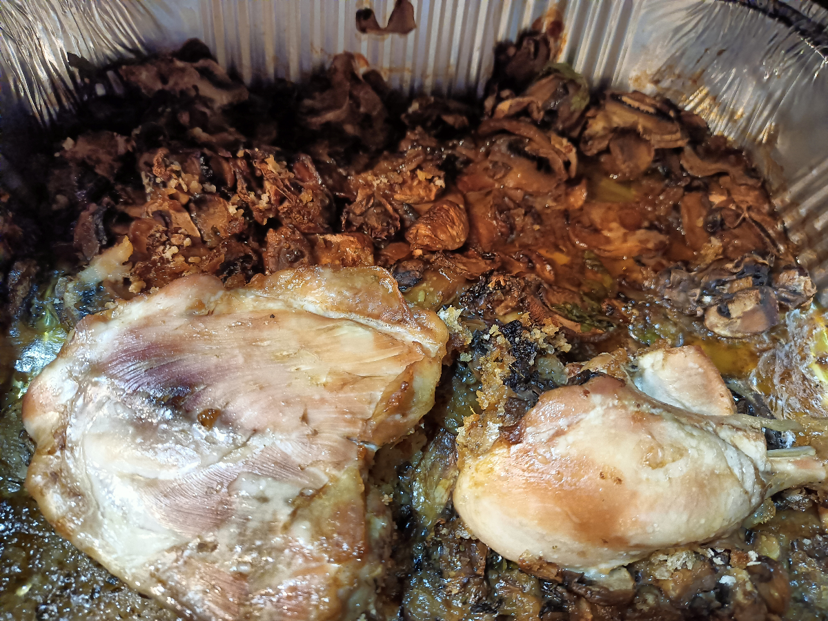 Fusi di pollo con funghi
