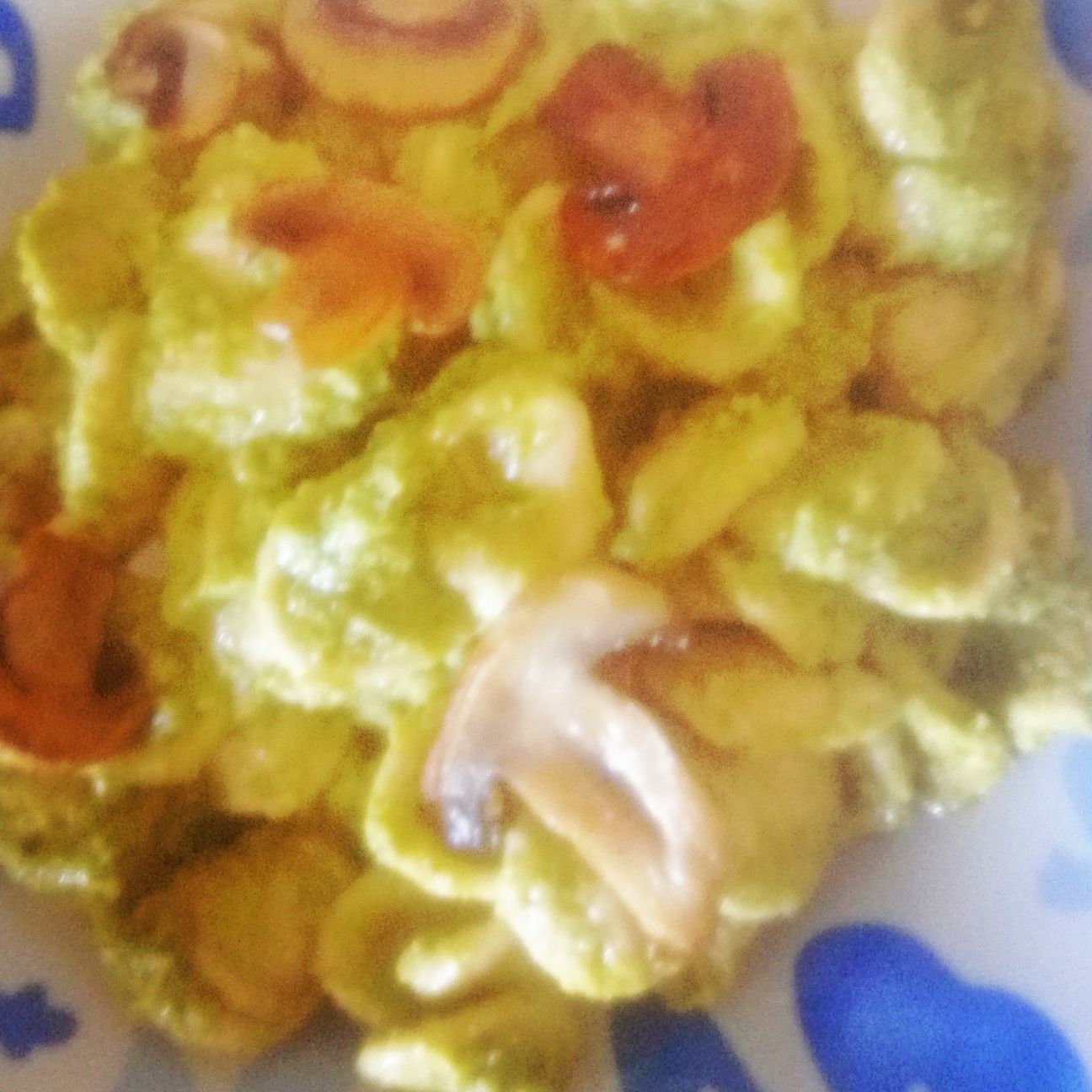 Orecchiette al Pesto e Funghi