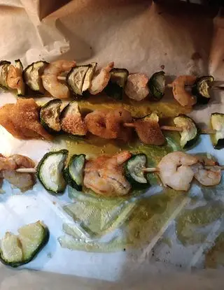 Ricetta Spiedini di gamberi e zucchine di elvira.gengaro