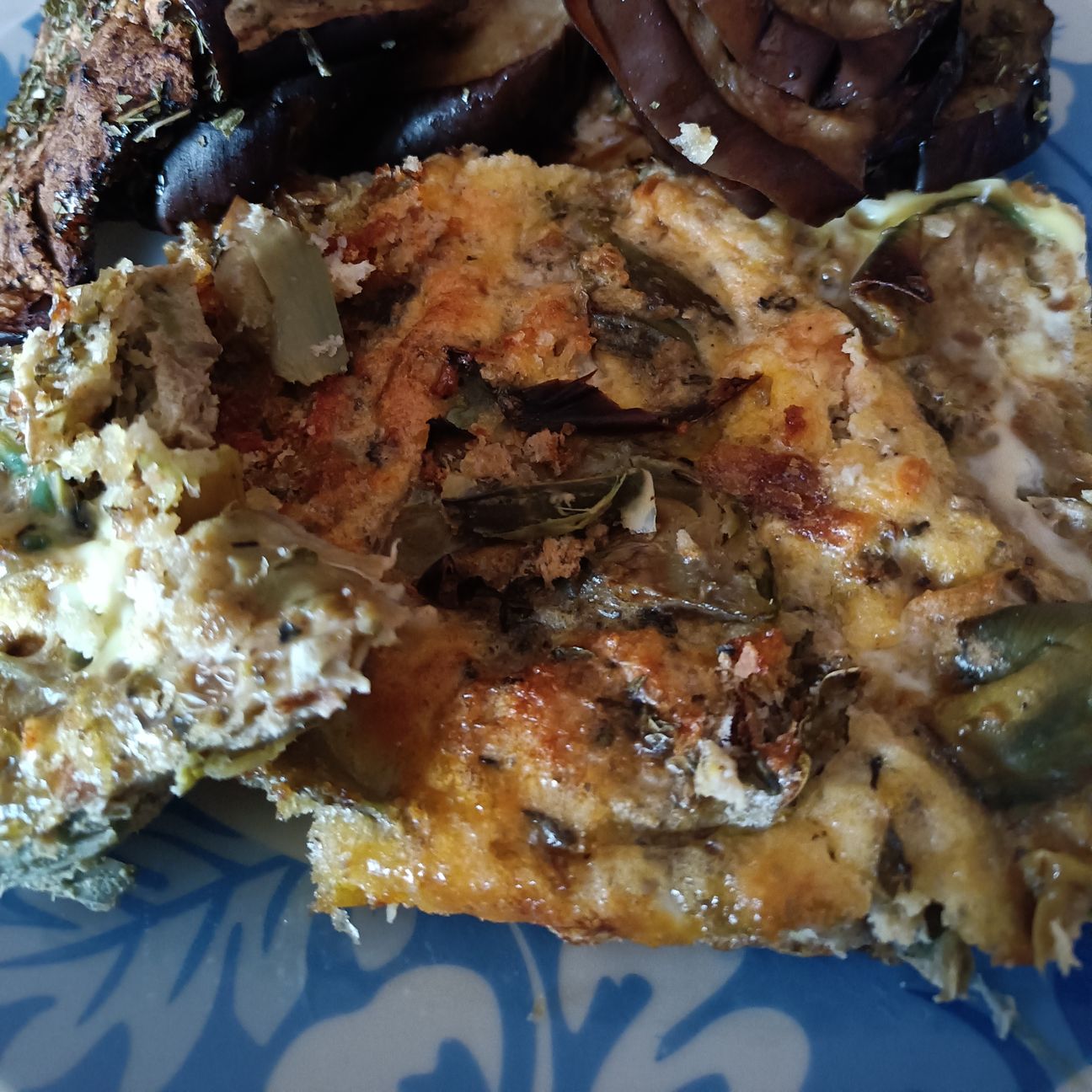 Frittata di Carciofi con melanzane