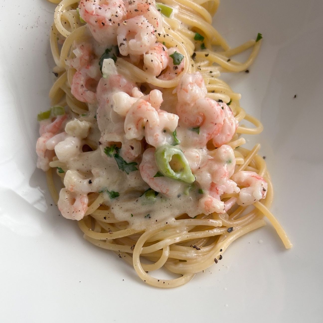 Spaghetti gamberetti e limone